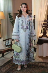 Jade - Winter 3PC Dhanak ChickenKari Embroidered Suit - BFA0018